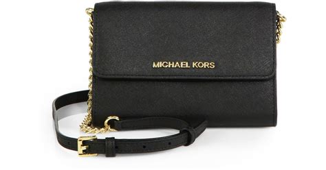 michael kors large phone crossbody black